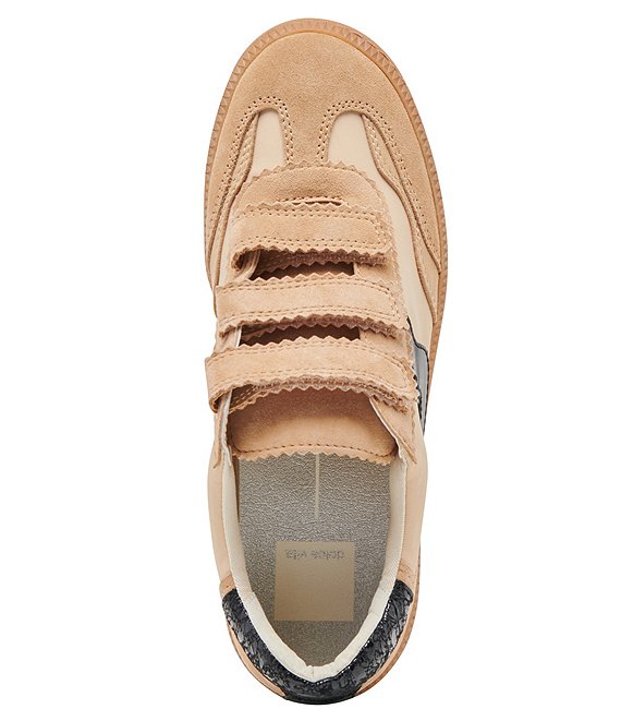 Dolce Vita Notice Velcro Sneakers in Tan Multi Suede