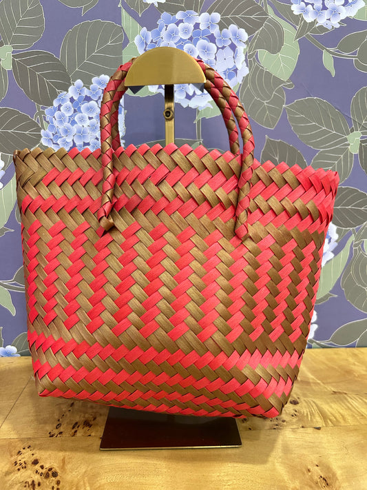 Claire Red Woven Tote