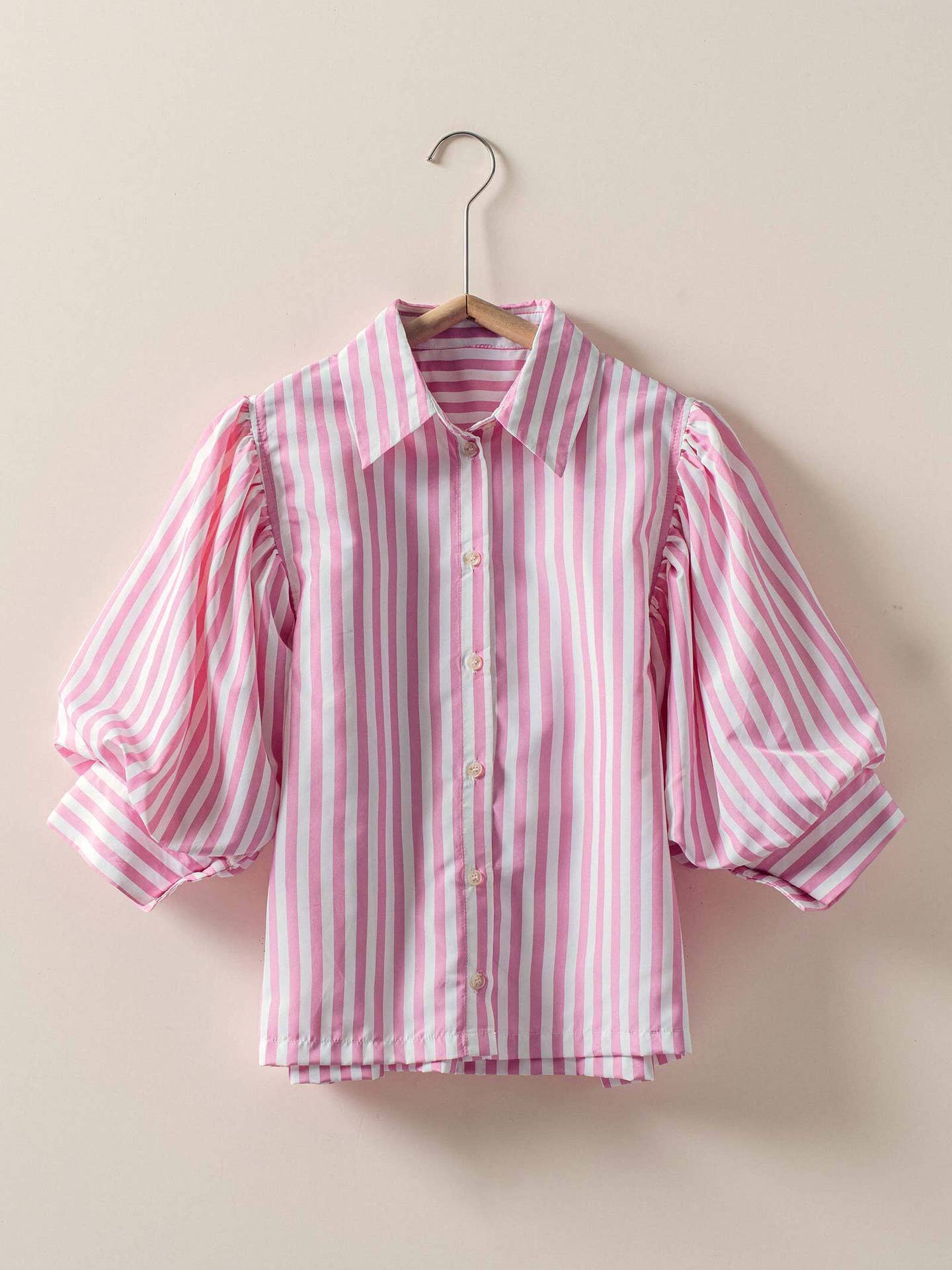 Anna Striped Blouse in pink
