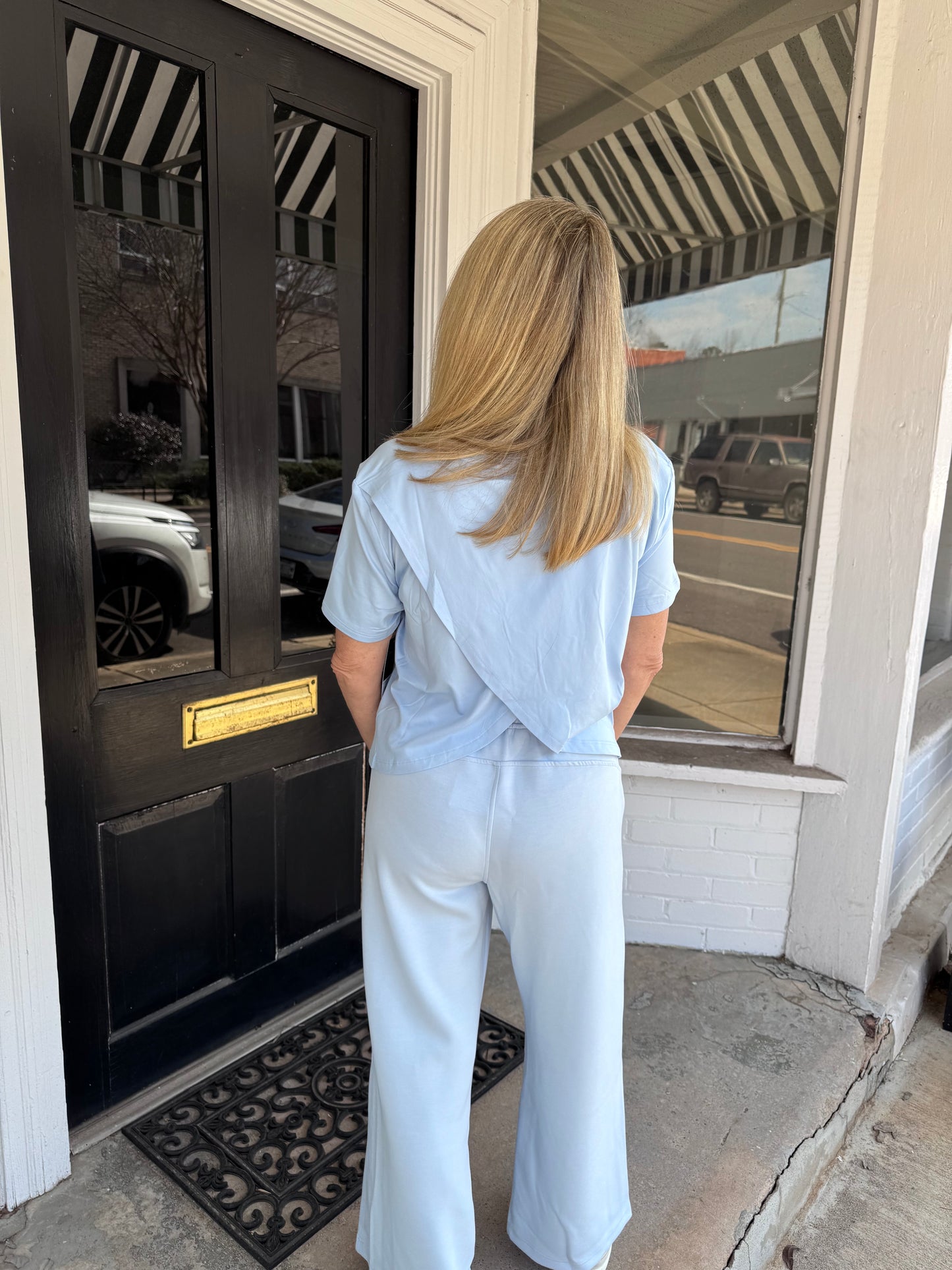 Short Sleeve Tee with Tulip Back