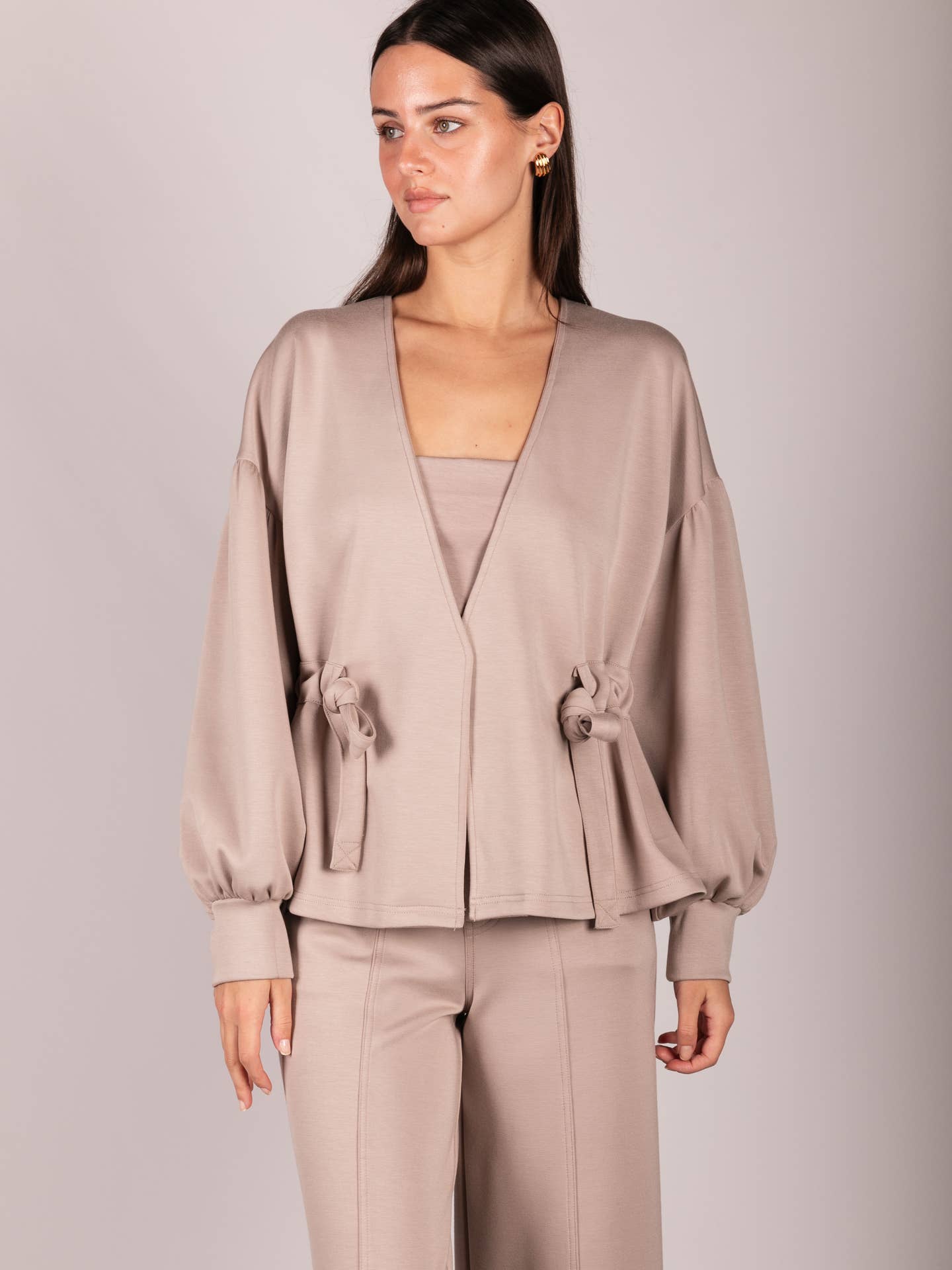 P. Cill Butter Model Wrap Cardigan