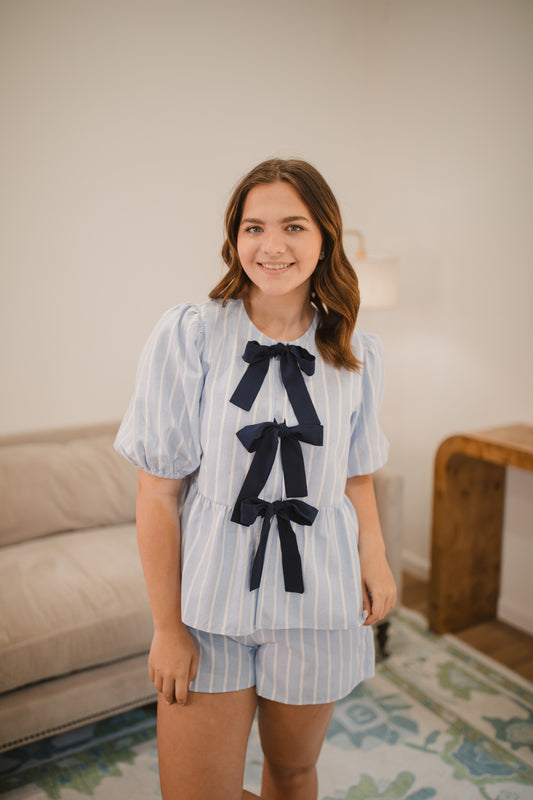 Georgie Set in Blue Stripe