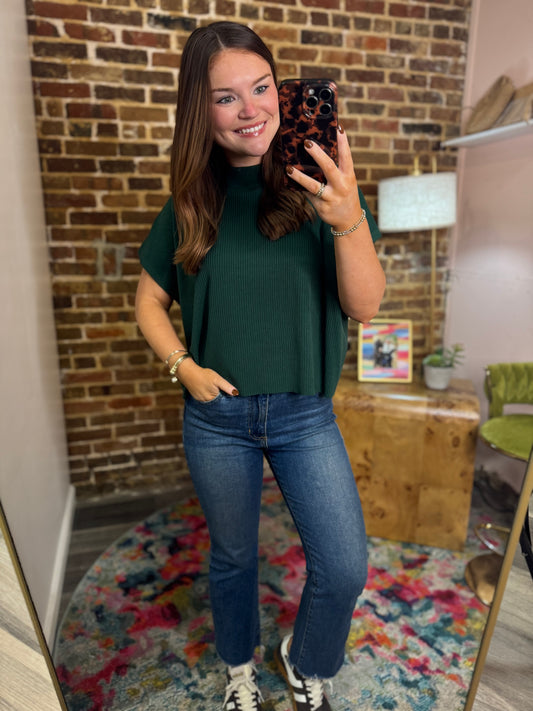 Harper Sweater in Dark Green