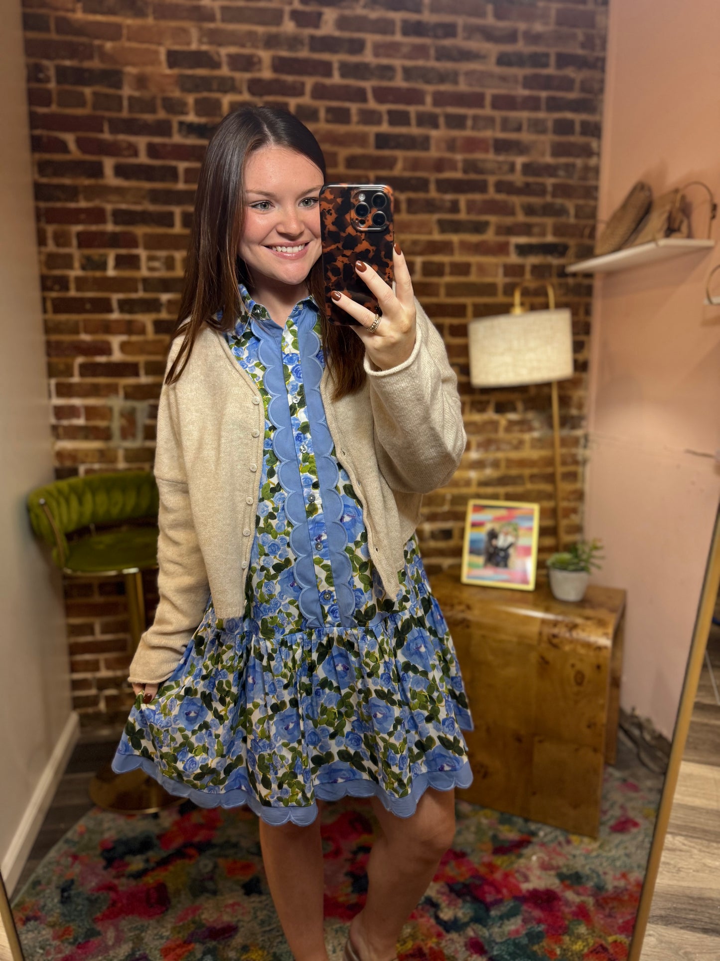 Leah Mini in Blue Floral