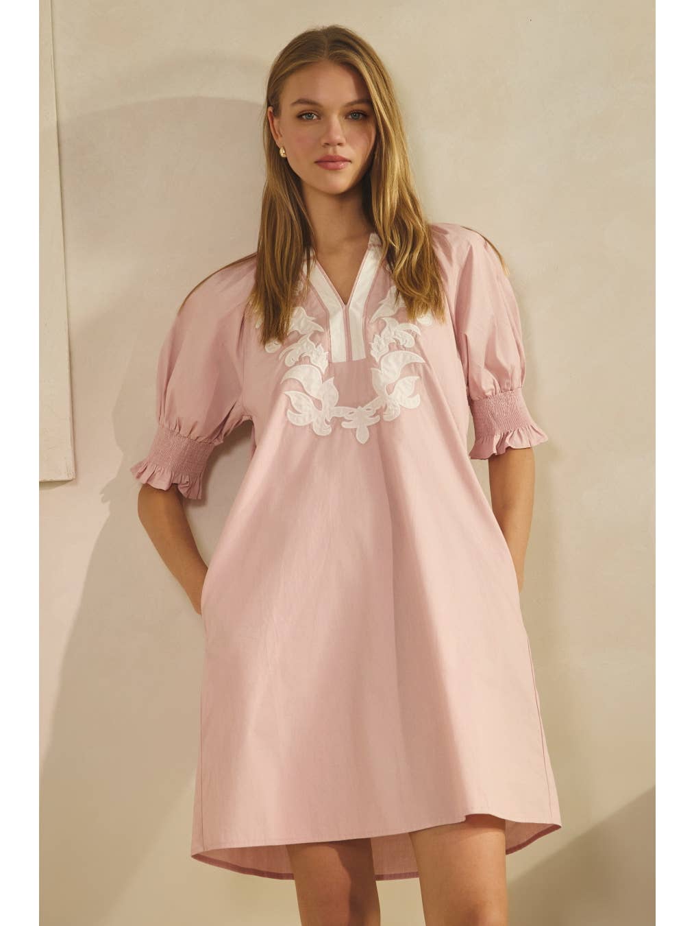Michelle Cotton Poplin Mini Dress