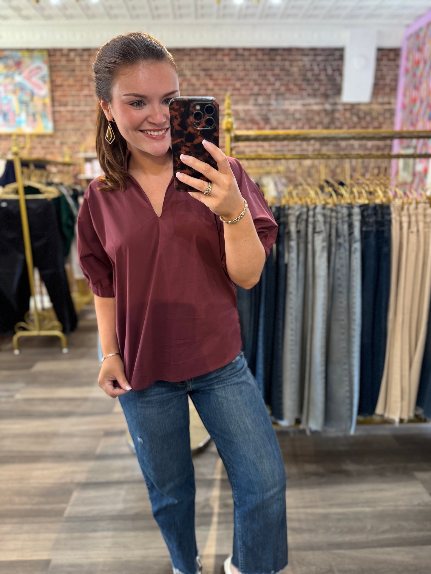 Savannah Top in Wine