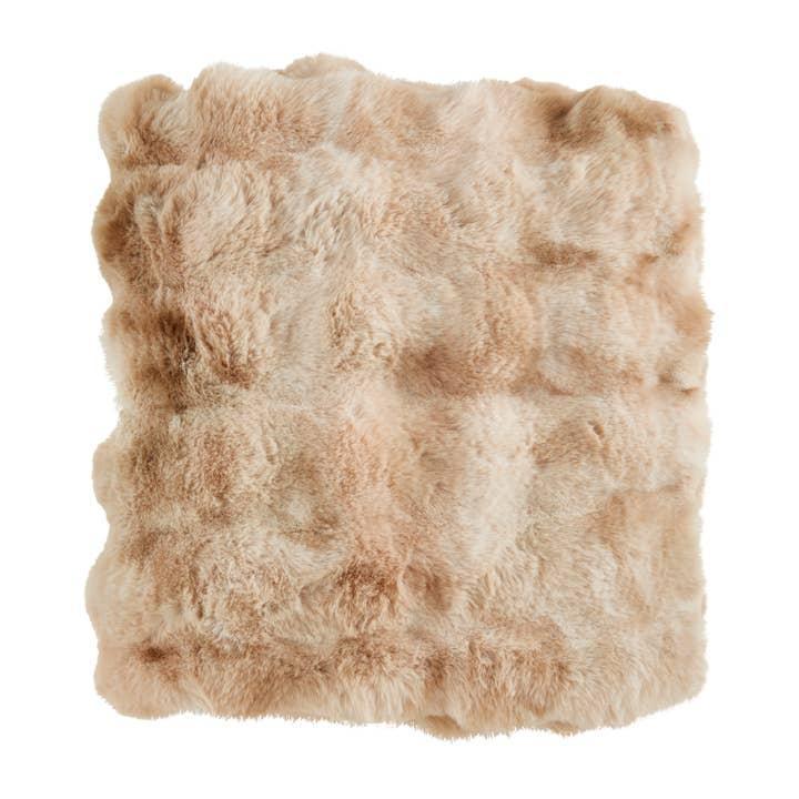 Soft Bubble Faux Fur Throw