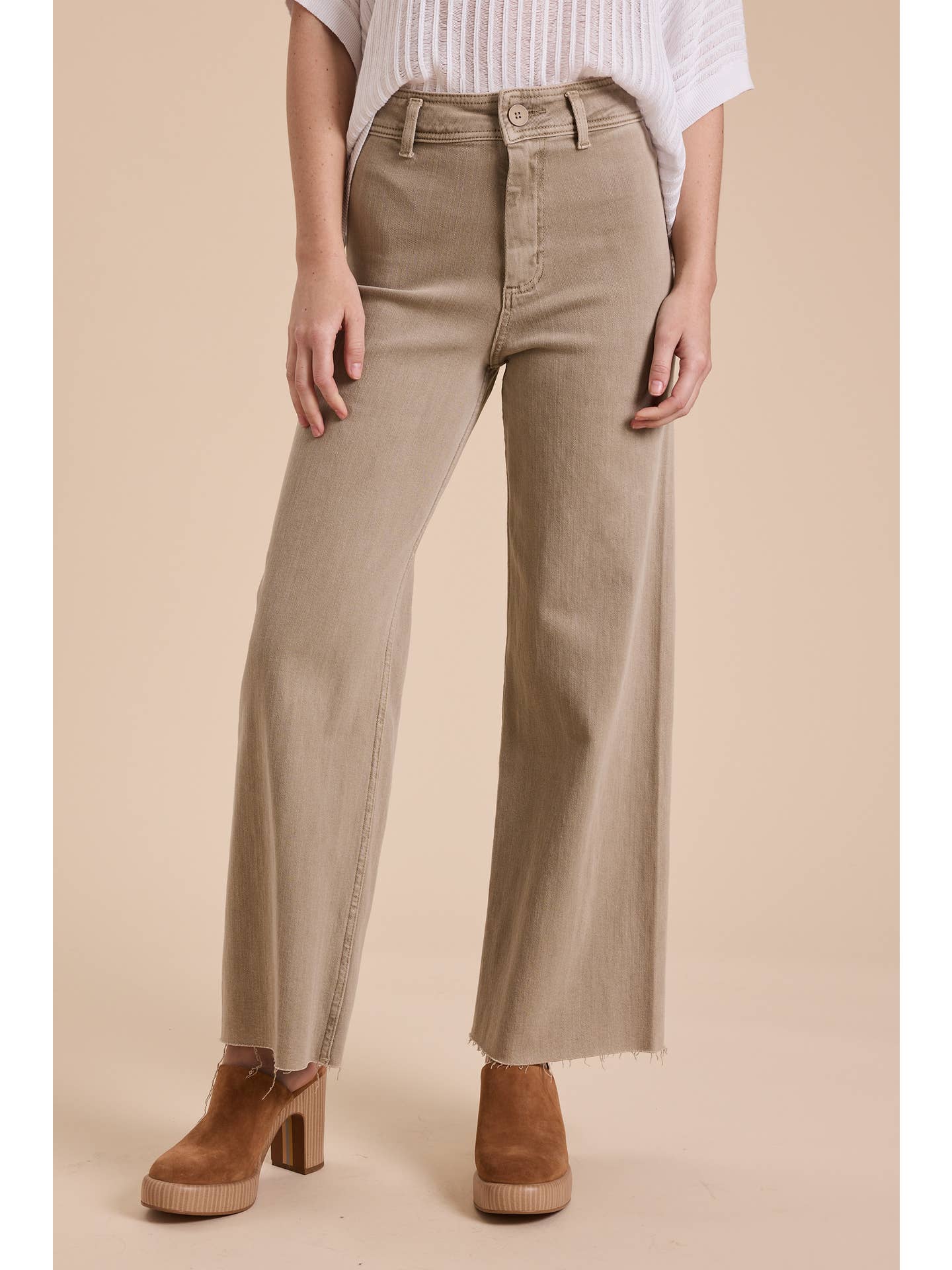 Sophie Denim Pants in Stone