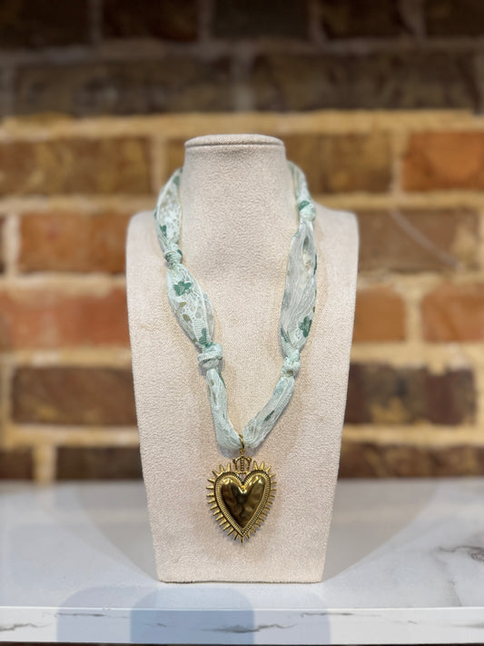 Mint Lace Necklace