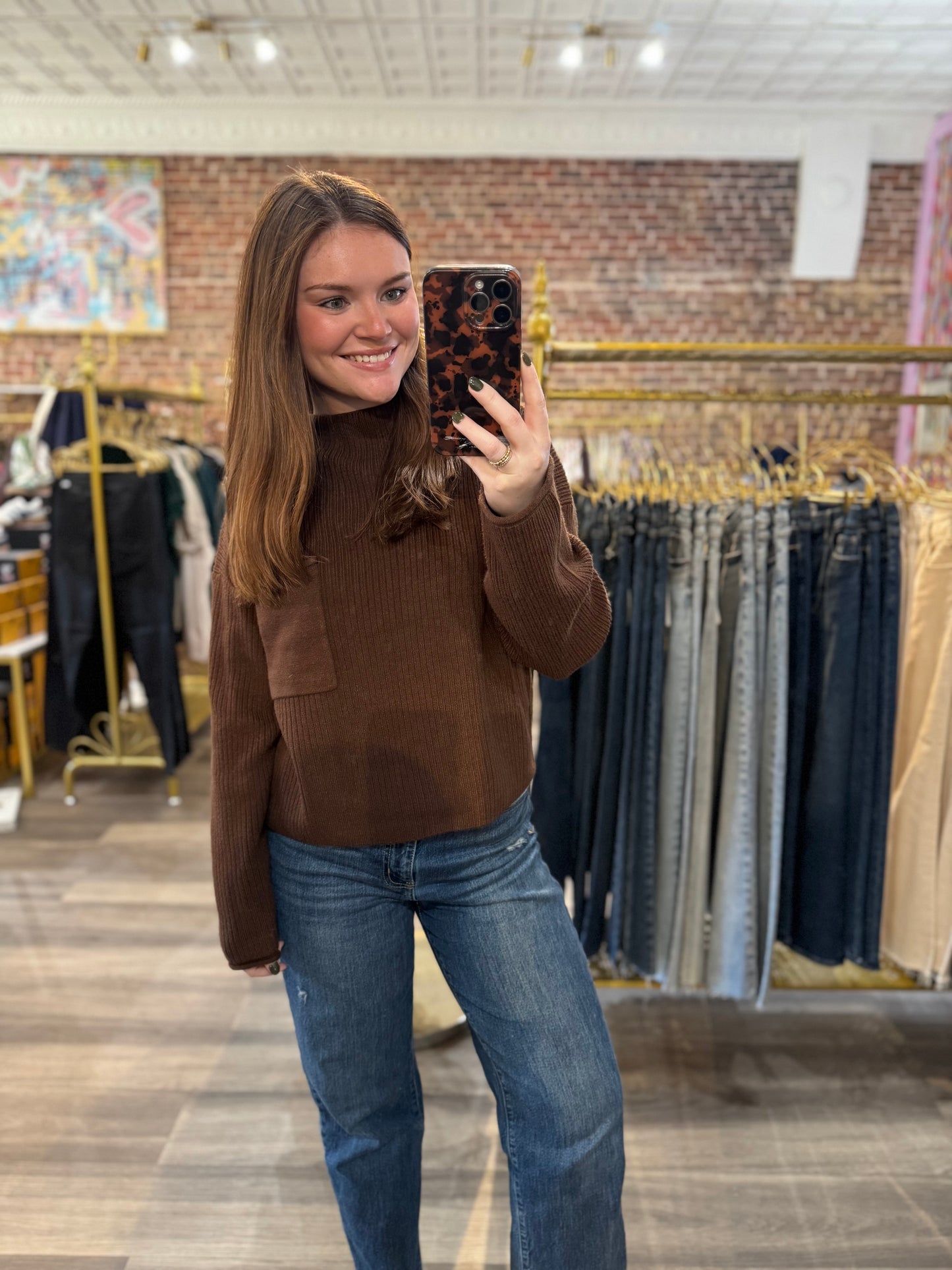 Mona Sweater in Chocolate Brown