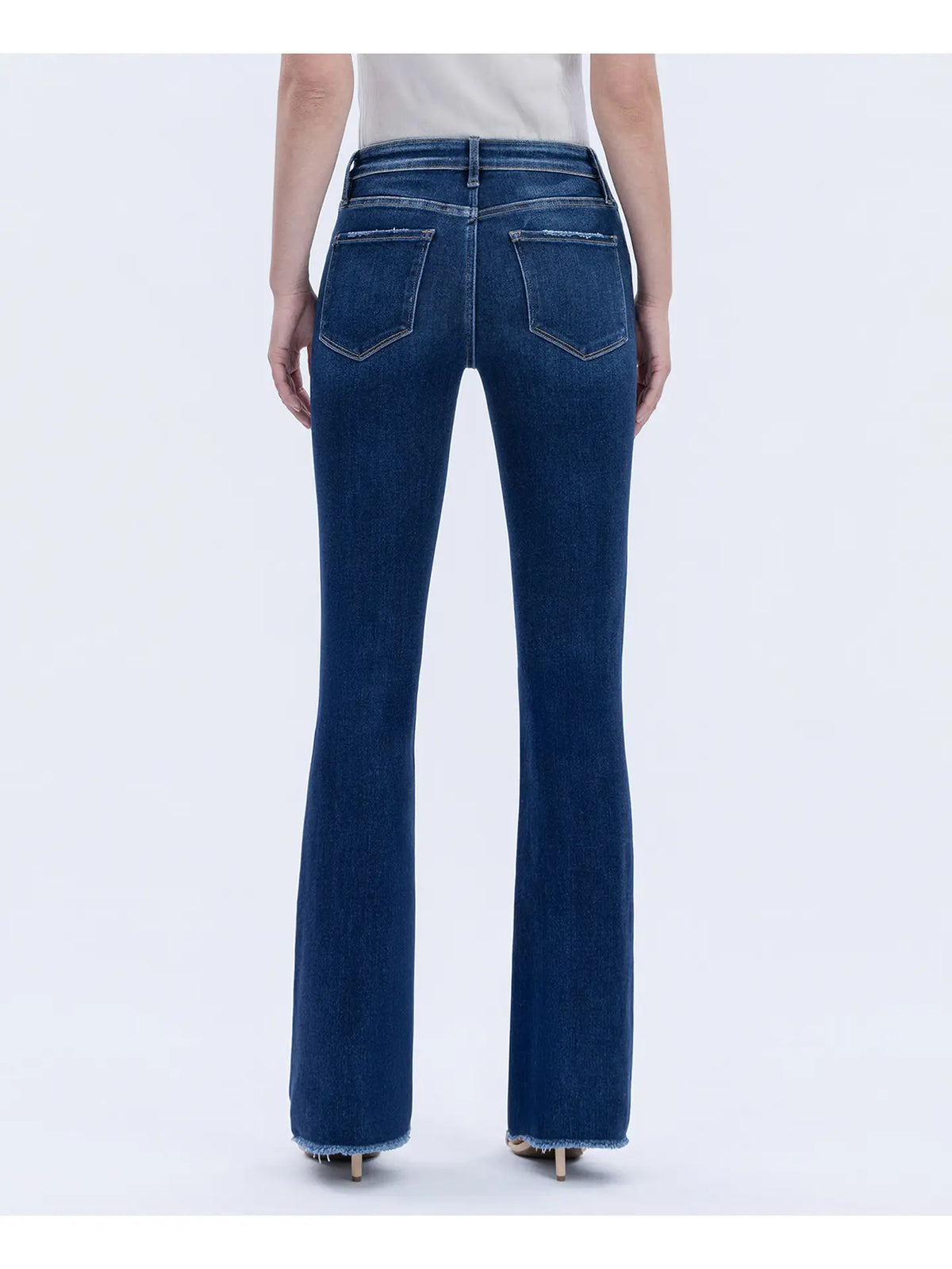 Vervet: High Rise Bootcut Jeans in Medium Denim
