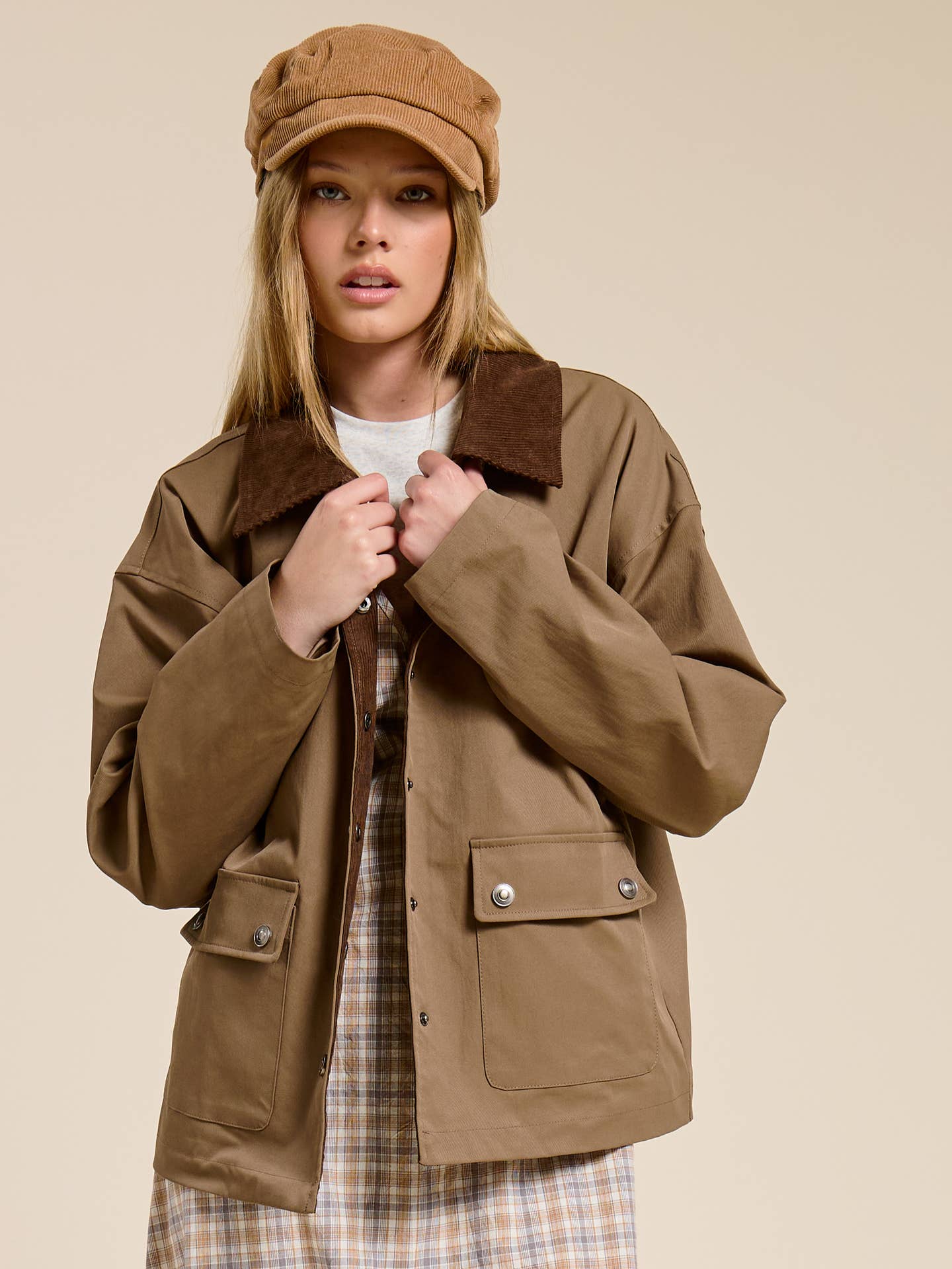 Lainey Barn Jacket in Brown