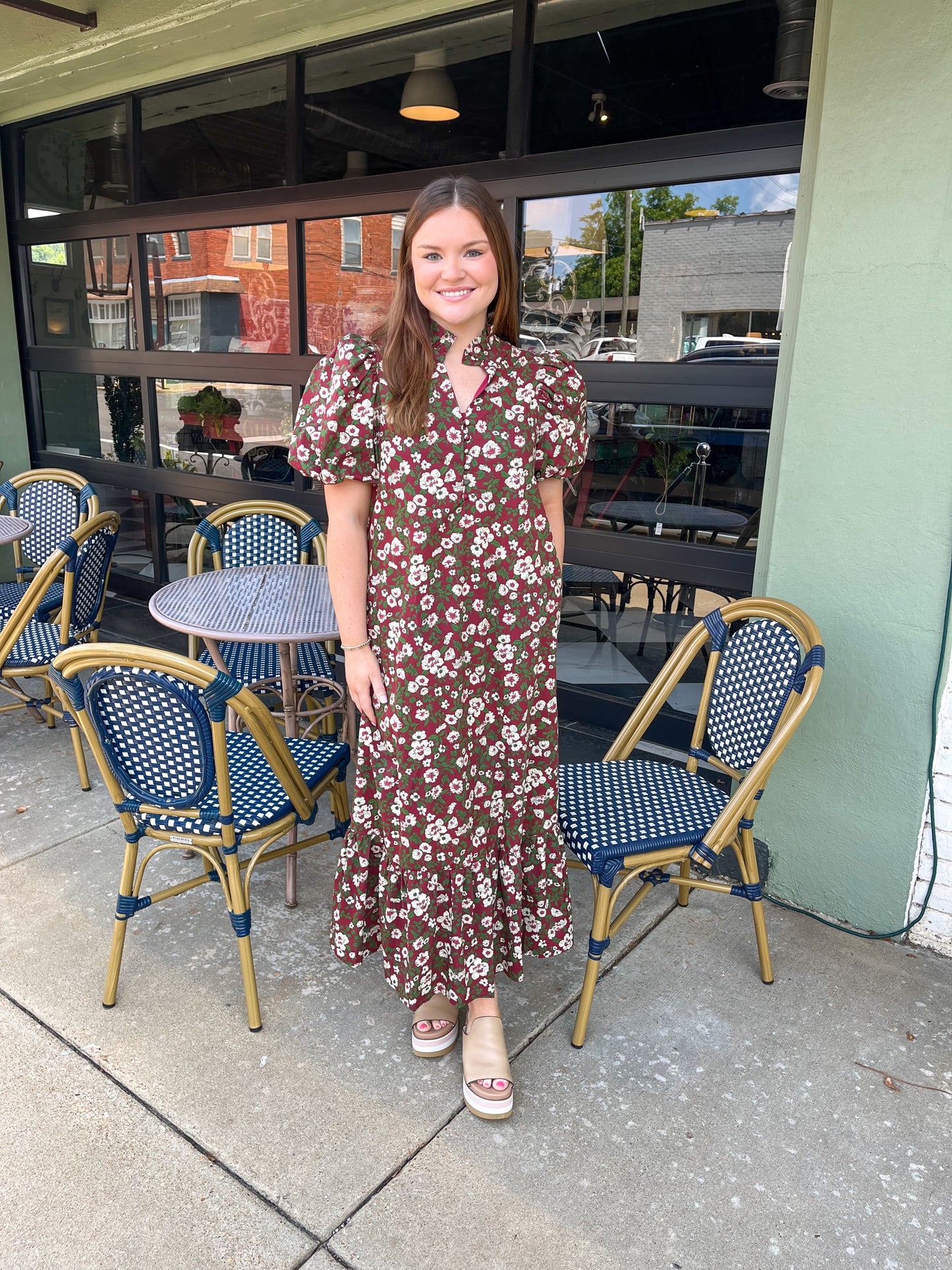 Bridget Midi in Burgundy