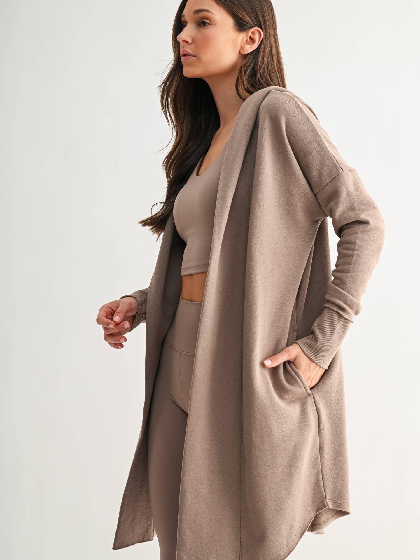 Harper Cardigan in Taupe