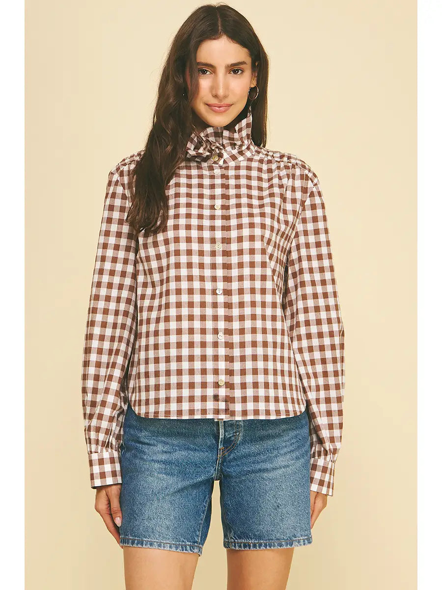 The Betsy Top in Brown