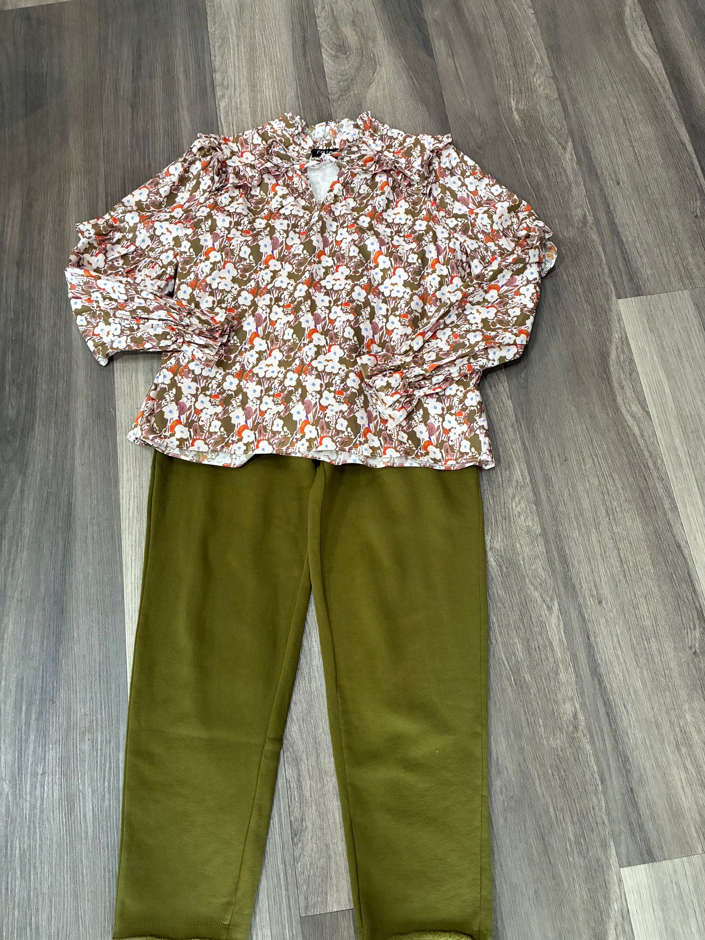 Ruffle Tie Neck Blouse