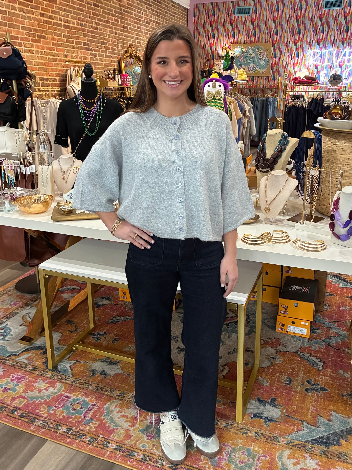 Livia Boxy Cropped Cardigan