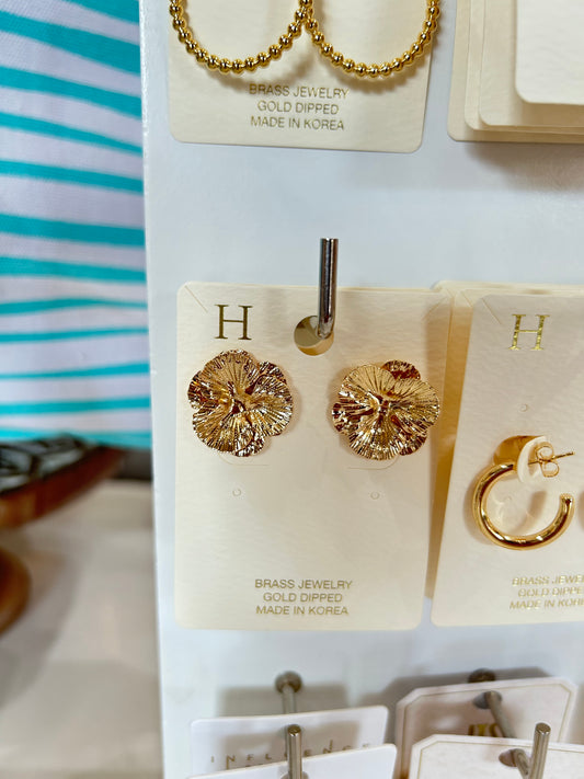 Gold Flower Stud