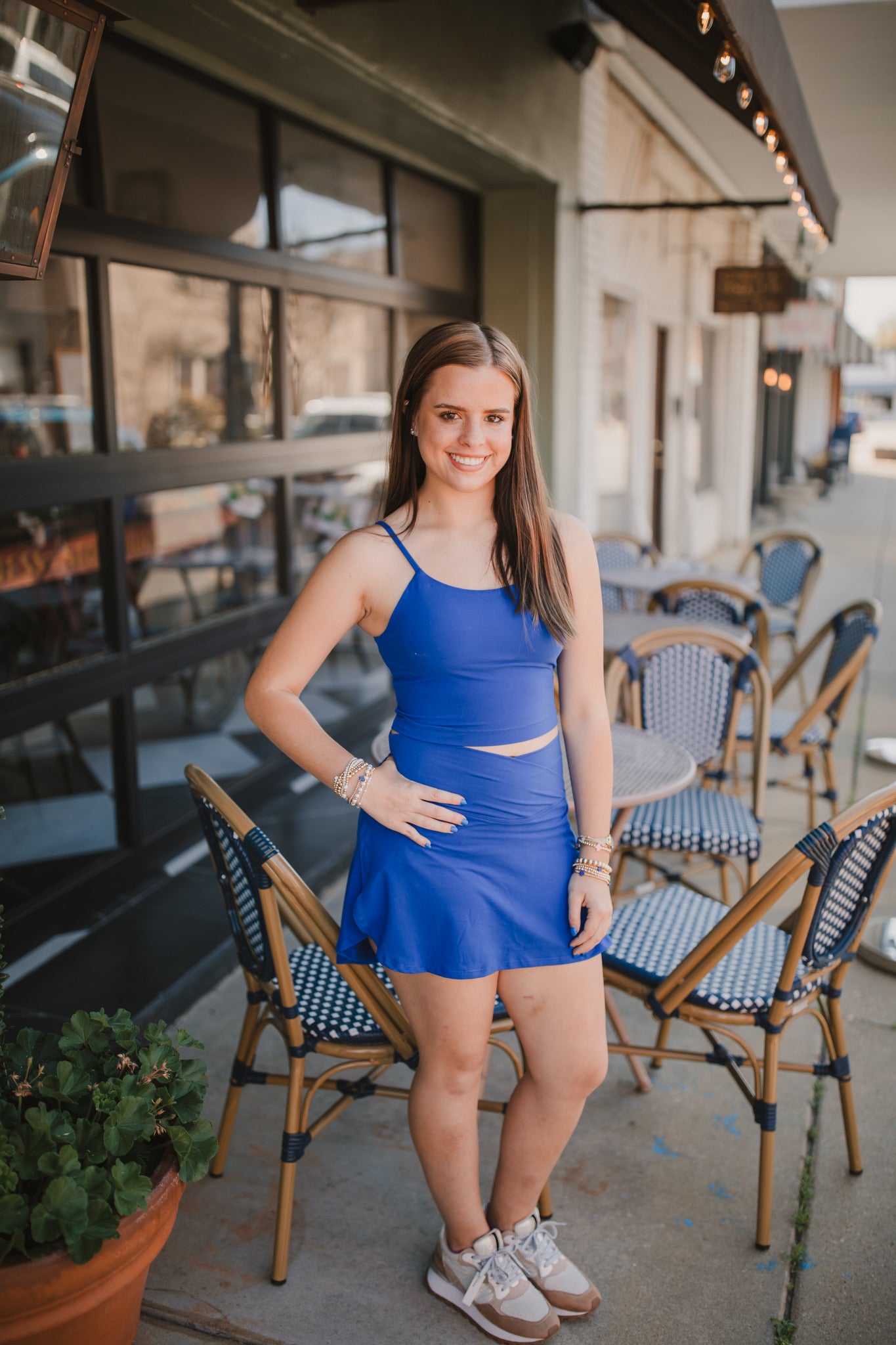 Abigail Cropped Tank in Royal