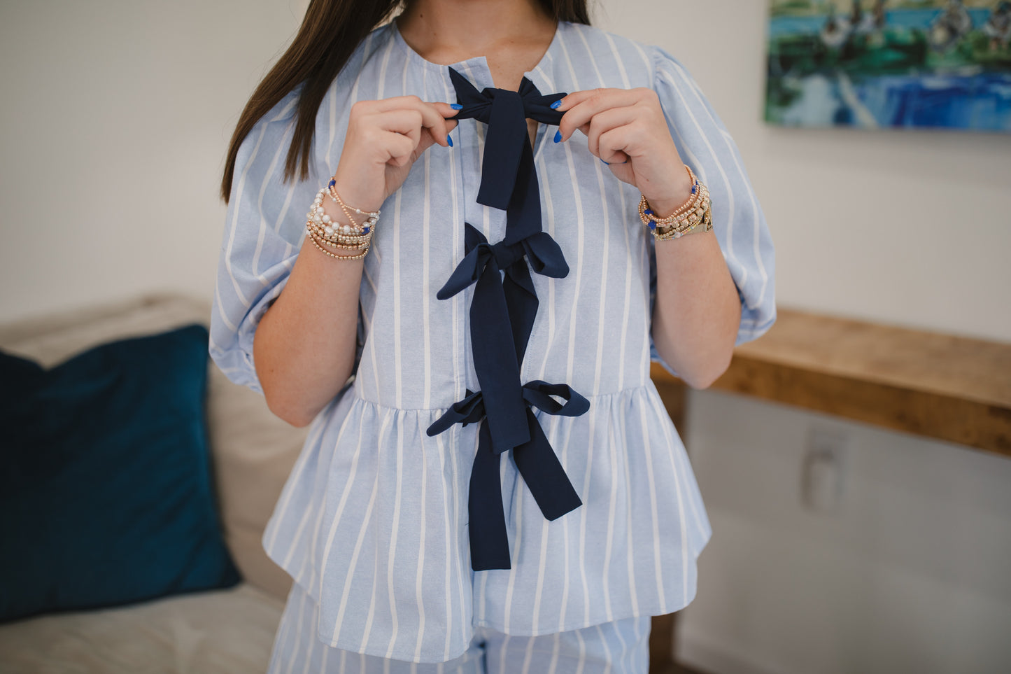 Georgie Set in Blue Stripe