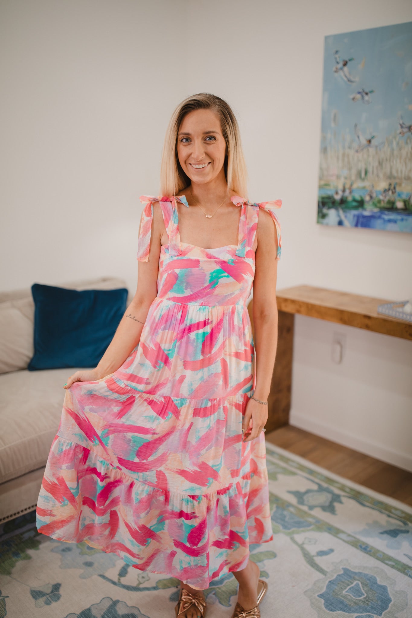 Katelyn Maxi in Pink Multi
