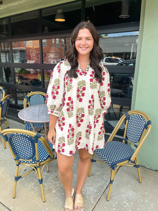 Courtlyn Mini in Red Block Print