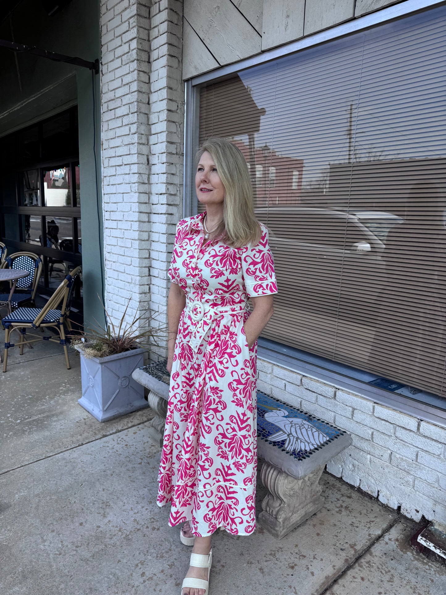 Alice Woven Midi Shirt Dress