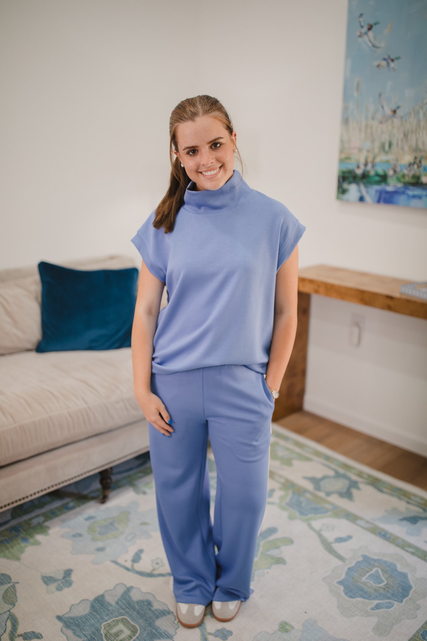 Parker Pants in Cornflower Blue