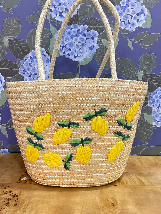 Lemon Woven Tote