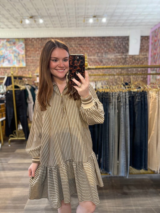 Celia Mini in Mocha Stripes