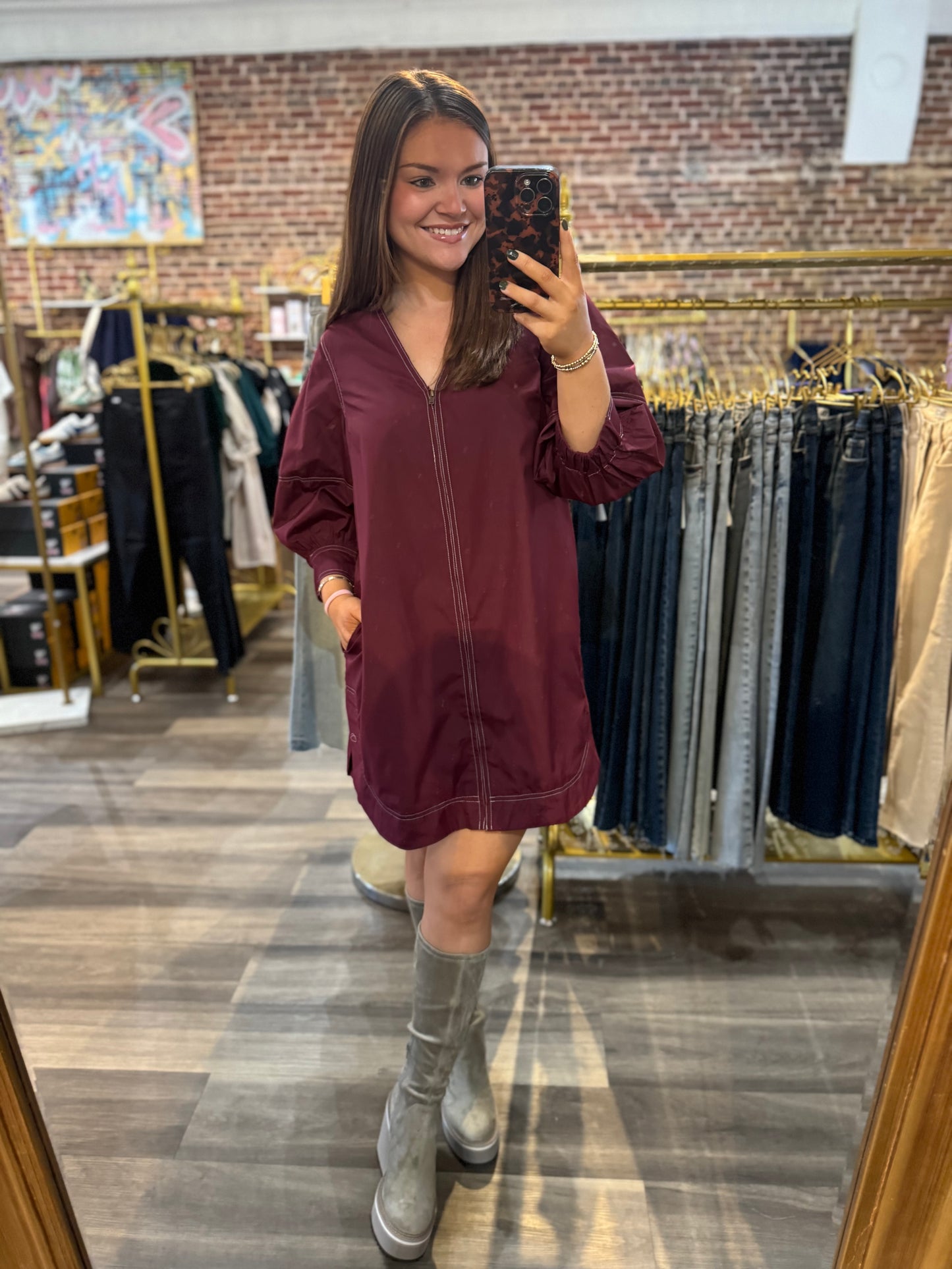 Rachel Mini in Burgundy