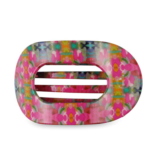 Laura Park Teleties Flat Round Clip- Fuchsia dream