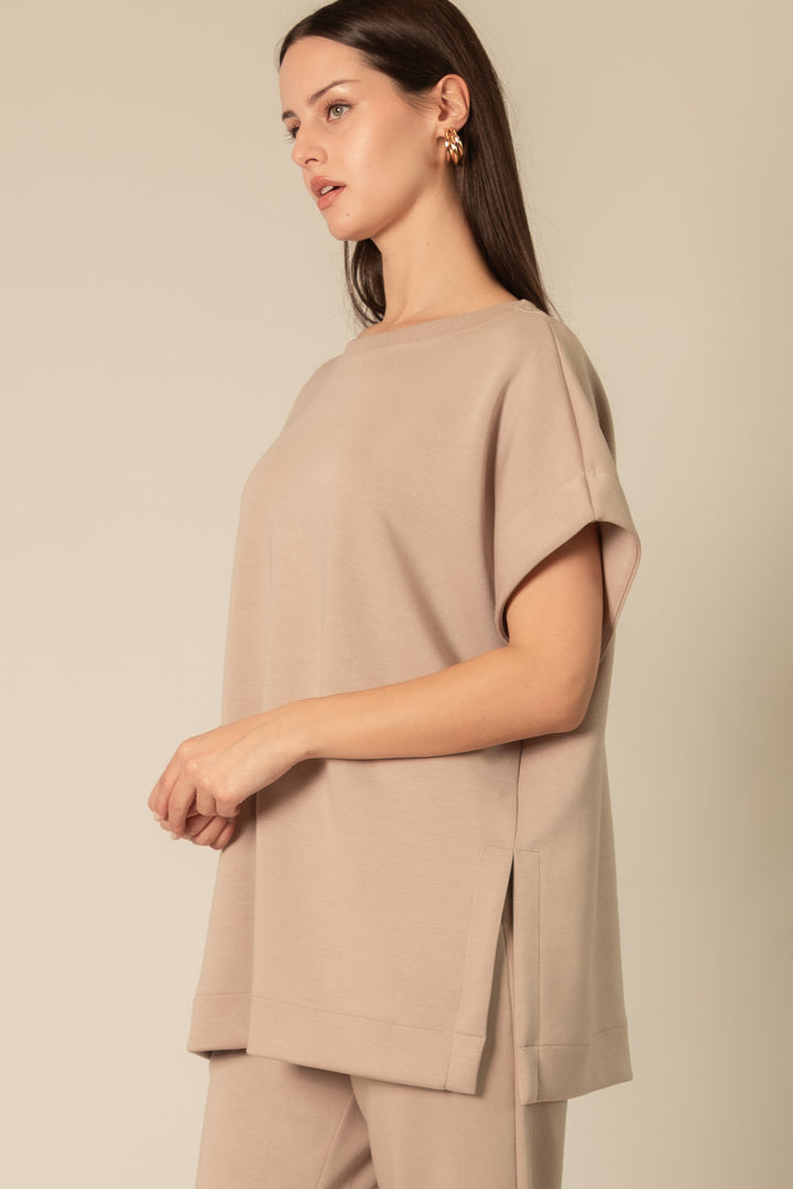 Lee Top in Taupe
