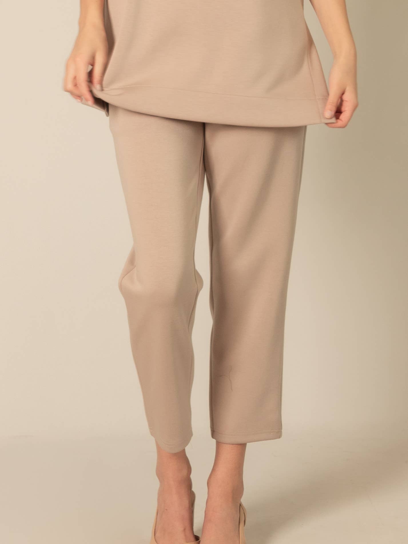 Butter Model Ankle Pants in Taupe