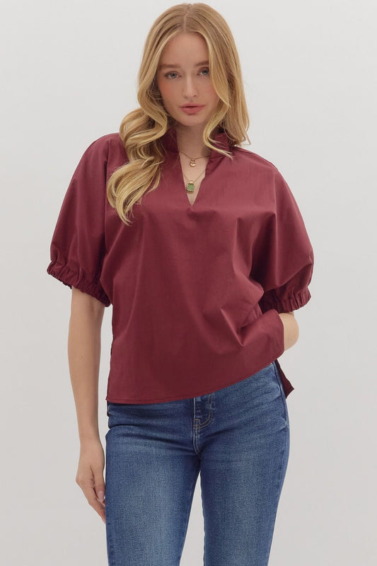Savannah Top in Wine