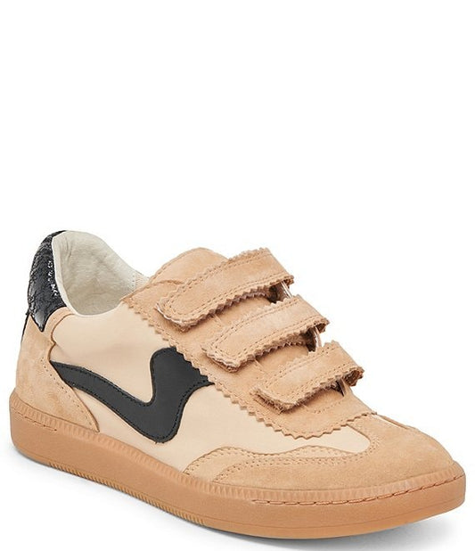 Dolce Vita Notice Velcro Sneakers in Tan Multi Suede