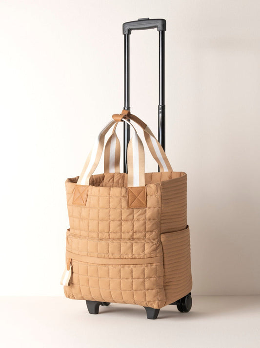 Ezra Roller Tote in Tan