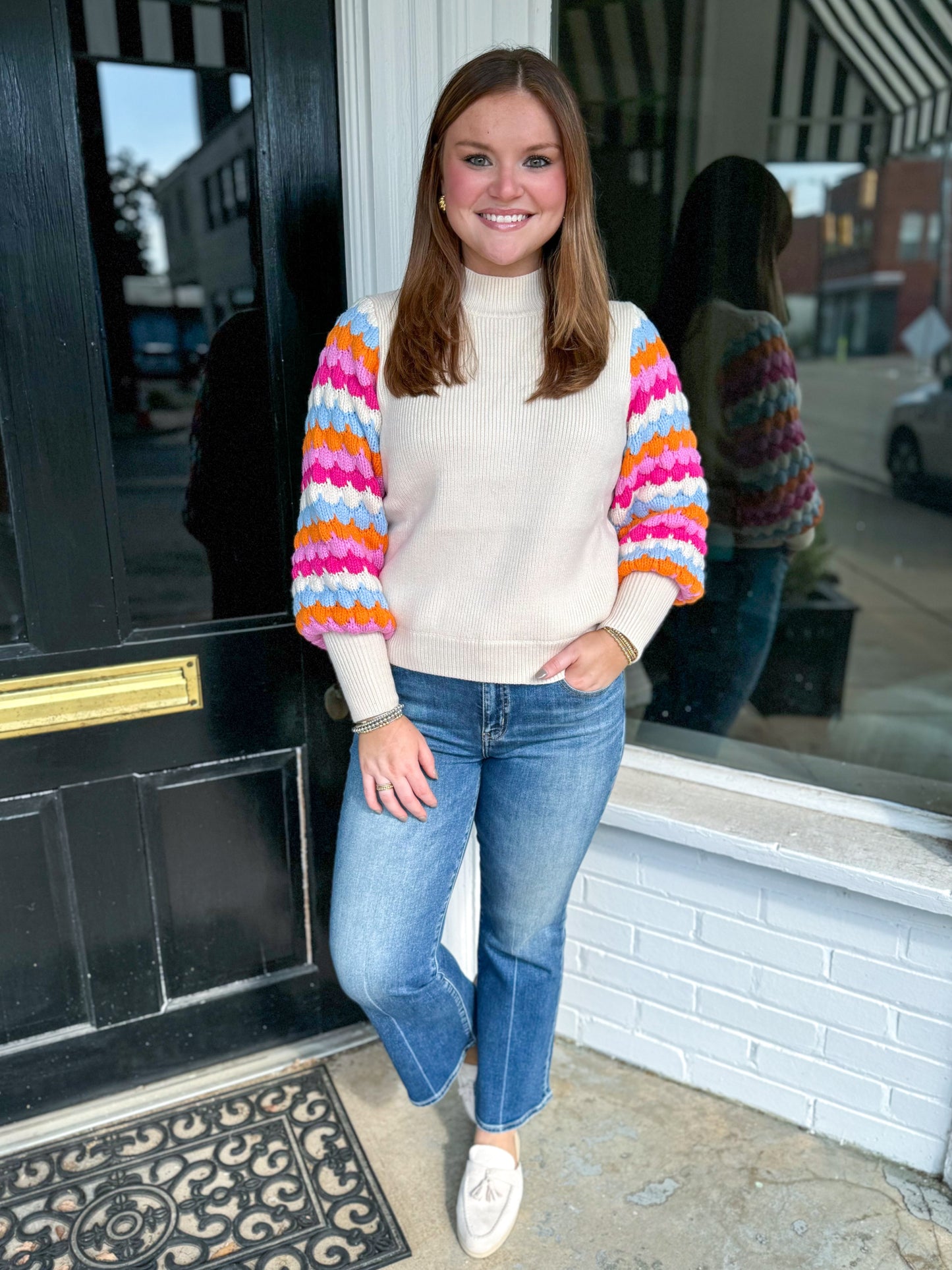 Katherine Sweater in Multi Stripe