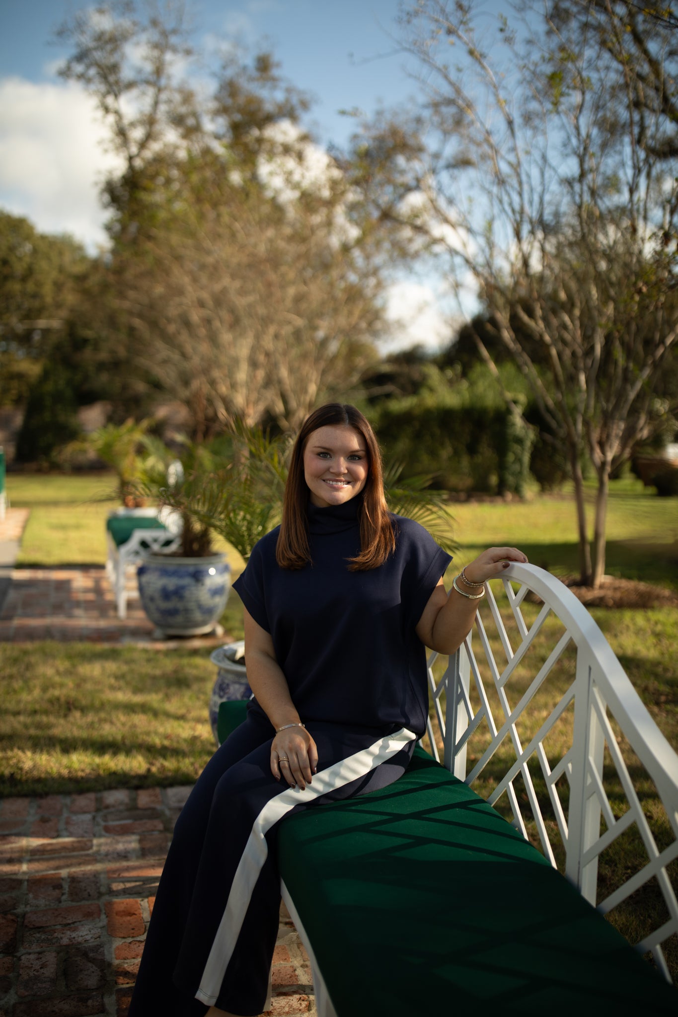 Parker Pants in Navy Stripe