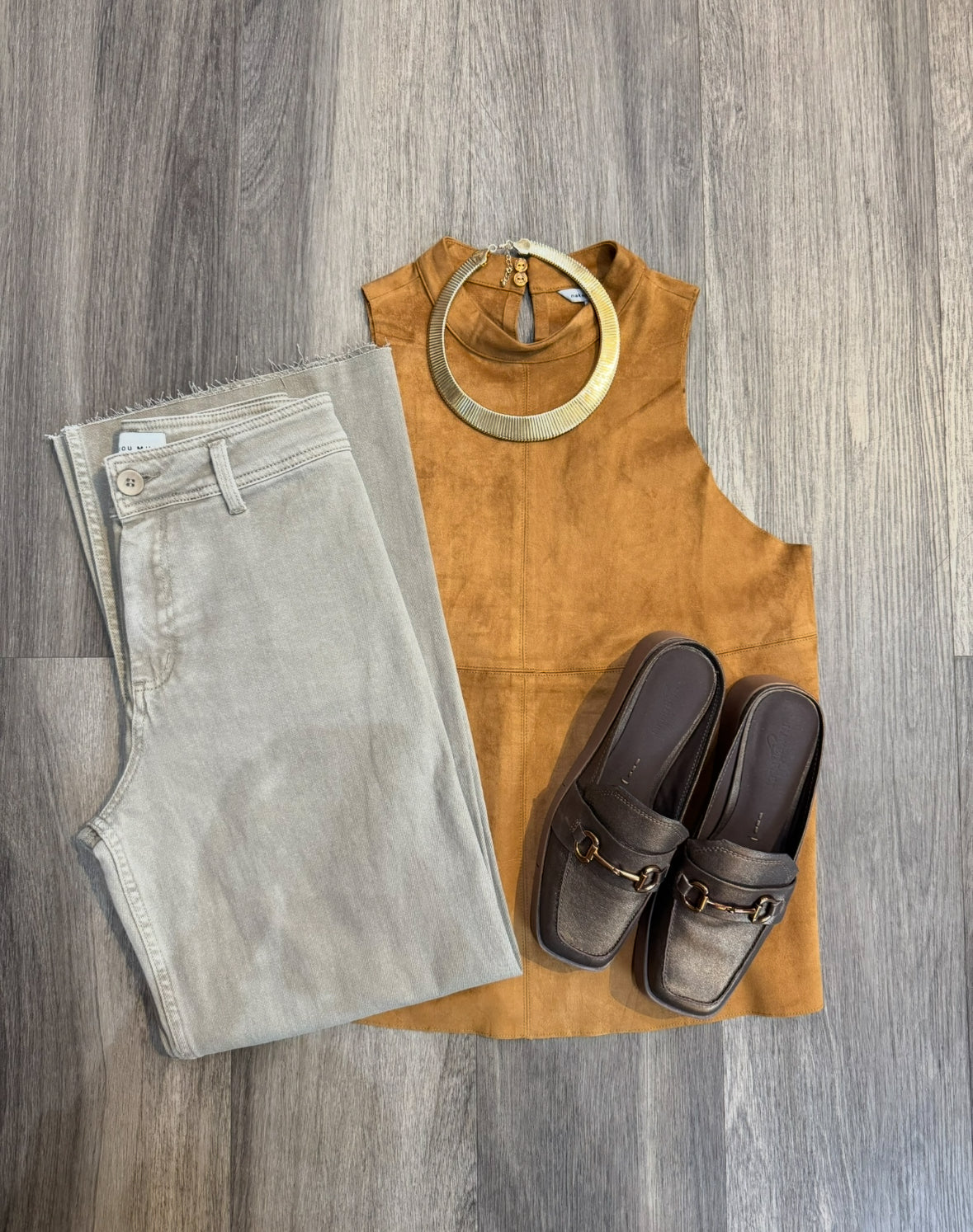 Marissa Mock Neck Top in Cashew