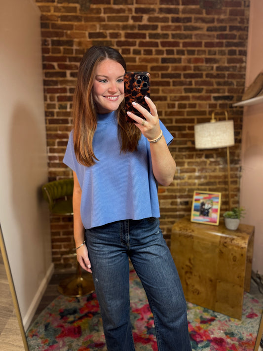 Harper Sweater in Sky Blue