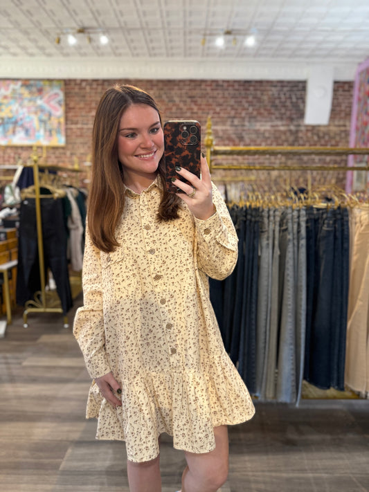 Lexi Dress in Taupe Floral