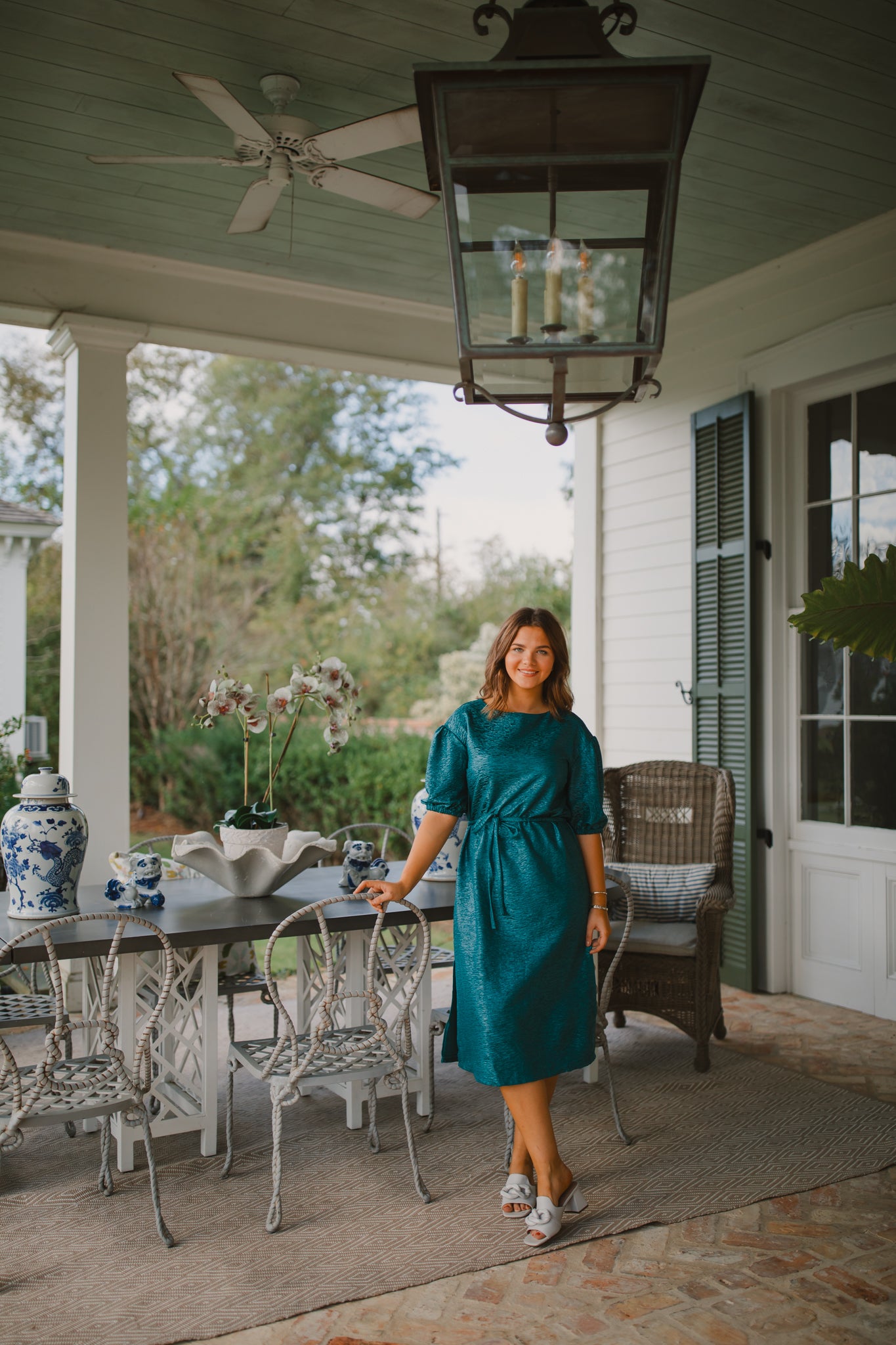 Ellen Midi in Hunter Green