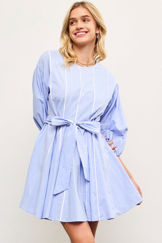 Ava Pleated Flare Dress