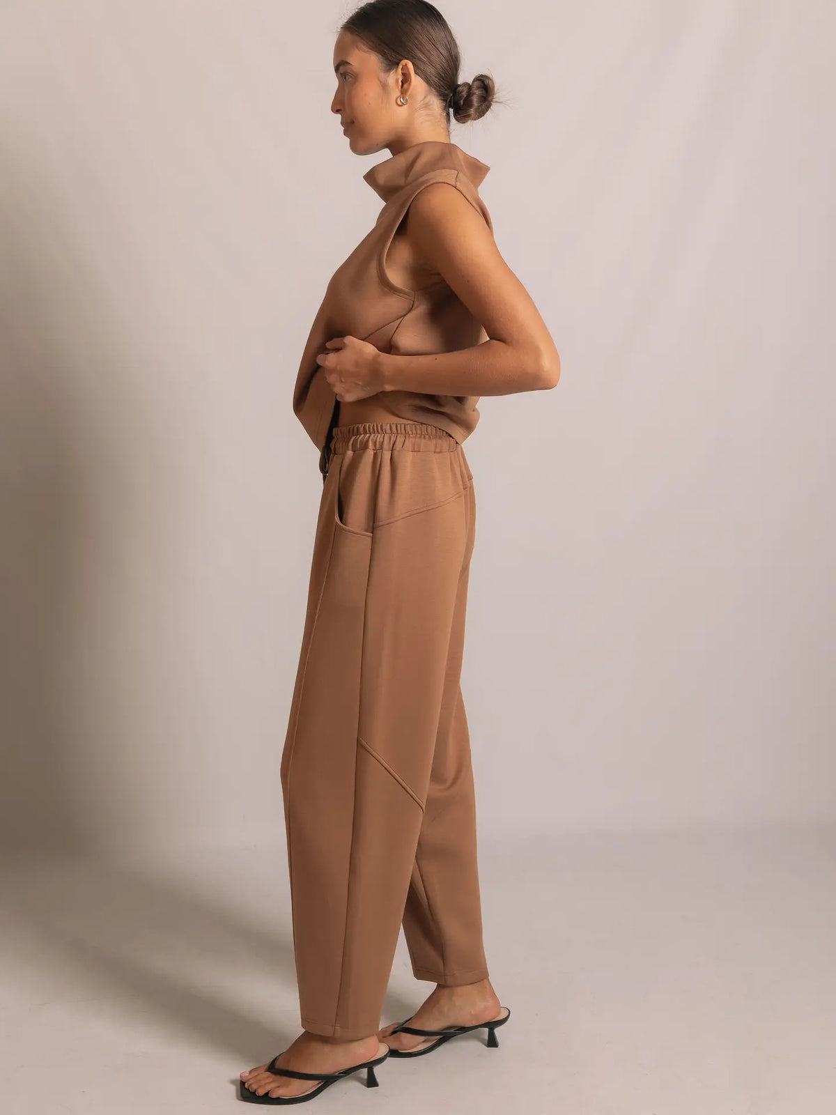 P.Cill Butter Modal Barrel Leg Pull On Pants