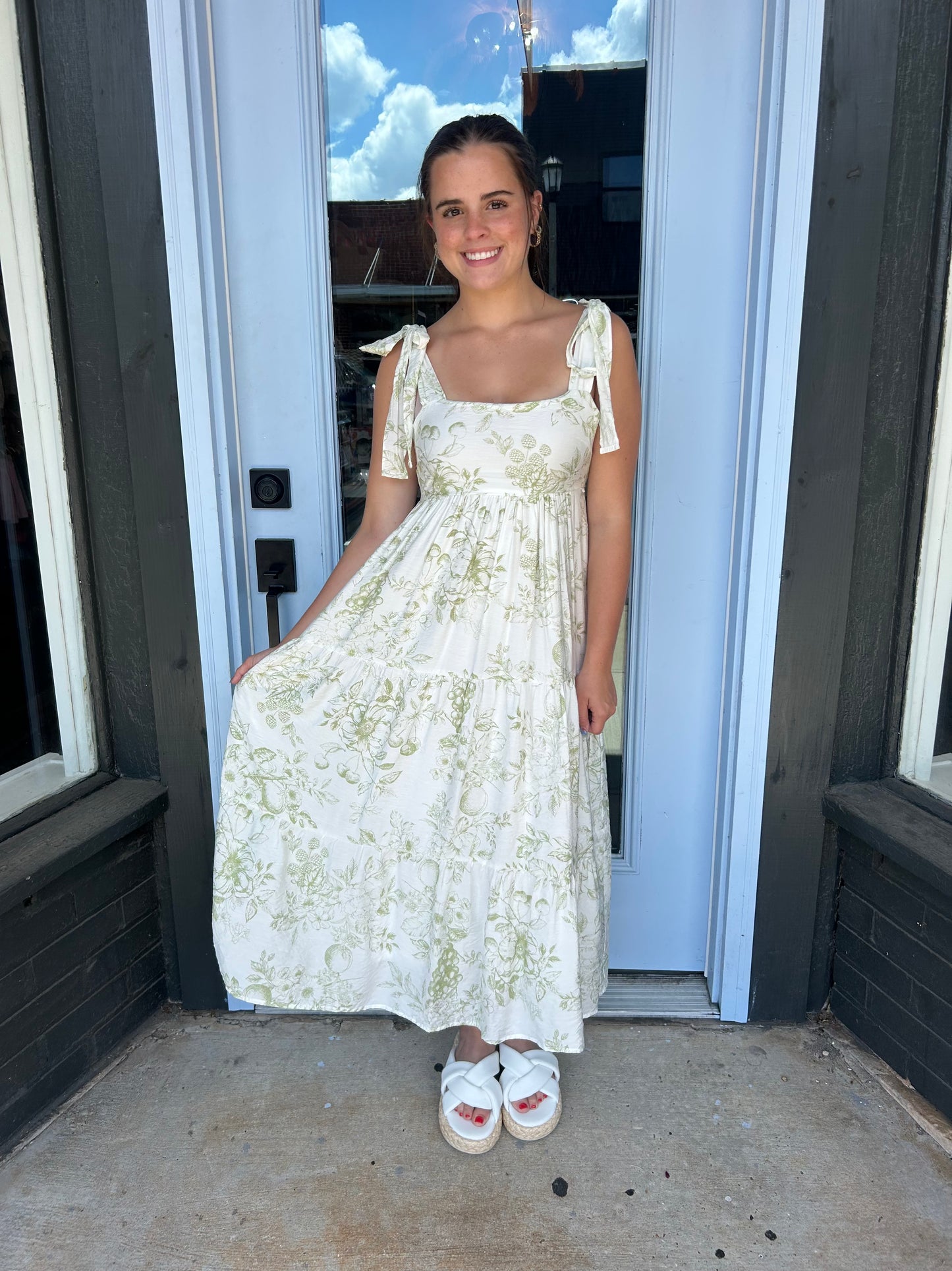 Kendall Midi in Green Floral