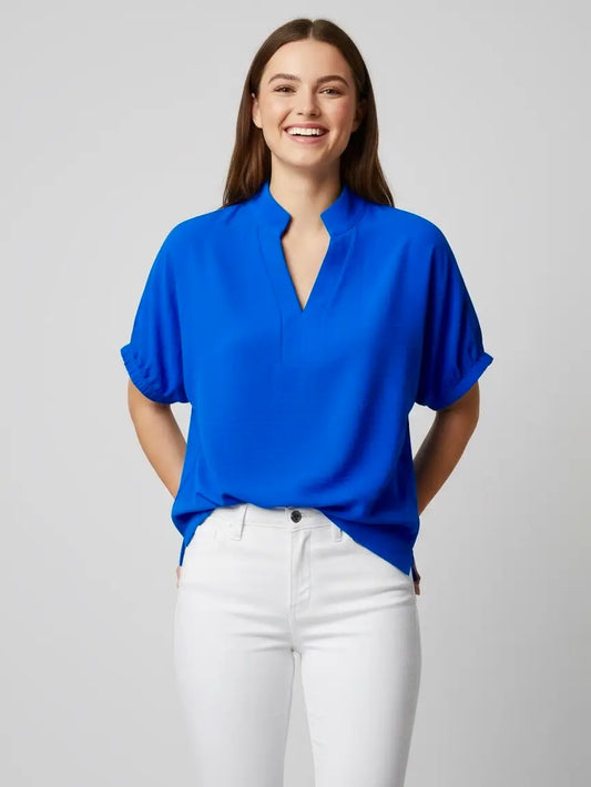 The Sloane Top in Blue