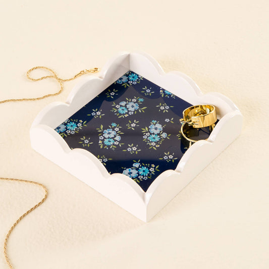 Scallop Trinket Tray-Endless Daydream Navy