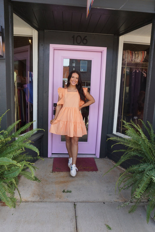 Gracie Dress in Tangerine