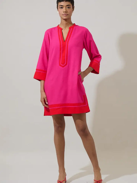 The Allie Shift Linen Mini Dress